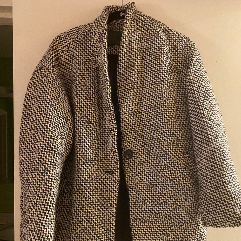 Blank NYC Down Coat Size M Black White